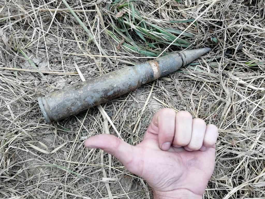 Légvédelmi ágyú lövedéke